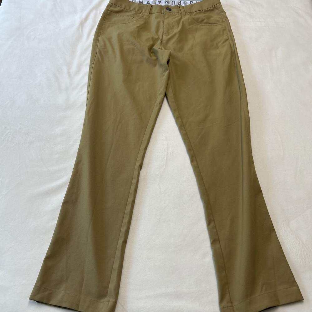 Puma Performance Stretch Golf Pants Men's Green Casual Athletic Size 28x30